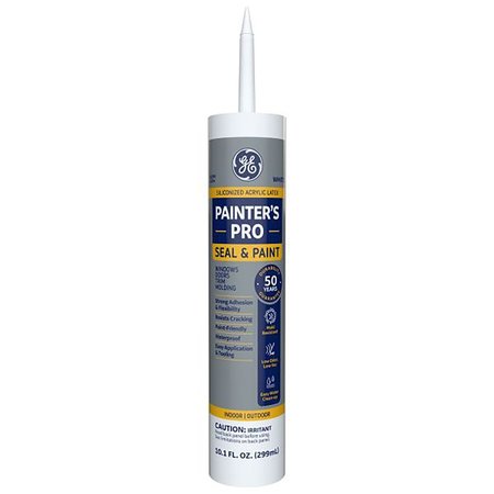 Painter's Pro White Acrylic Latex Painter's Caulk Sealant 10.1 oz -  GE, 2733499